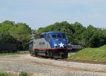 RNCX 1755 is on the rear of train P075-25 as it heads for the station